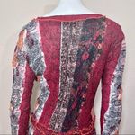 Alberto Makali Multi-print Floral Ruffle Blouse Photo 7