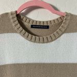 Brandy Melville Tan and white striped knit sweater Photo 1