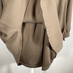 Wishlist  Chocolate Brown Top Blouse L Flowy Tunic Neutral Peasant Off Shoulder Photo 6