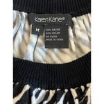 Karen Kane  Off Shoulder Zebra Print Sweater Black/White Size Medium Photo 6