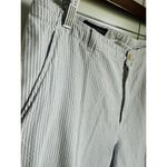 Lands' End Womens Pants Cropped Size 10 Seersucker Clam Digger Summer Cotton Photo 2
