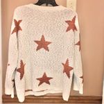 Newbury Kustom Star Print Sweater Cream Rust Small Photo 1