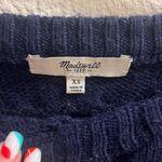 Madewell ✨ Navy Easy Cable Knit Merino Wool Sz XS Sweater✨ Photo 9