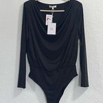 WAYF  Womens Body Suit Blouse Size L Black  Top Lined Going Out New Photo 0