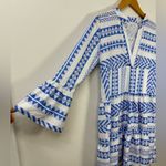 Chic Blue and White Geometric Mini Summer Women’s Dress size S Photo 4