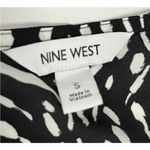 Nine West  Tank Top Size Small Animal Zebra Print Black White Lined New Photo 6
