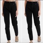 American Eagle  High Waist Paper Bag Mom Black Crop Jeans Photo 8