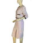 Talbots PINK & BLACK SILK BLEND PASTEL TWEED DRESS & BLAZER SUIT SET (8) Photo 4