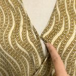 Michael Kors Ivory Gold Chain Print Surplice Hi Lo 3/4 Sleeve V Neck Top Small Photo 2