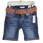No Boundaries New!  Curvy Fit Short Jeans 7 W/ Belt Photo 0
