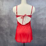 Very Sexy Chemise Nightie Slip Dress Womens 10 Red Sheer Whimsy Fairy Dainty Photo 3
