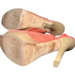 Fendi Coral Python Embossed Leather Fendista Bow Slingback Sandals size 39 Photo 6