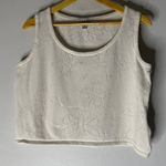 St. John‎ Sport White Crop Sleeveless Shell Sweater Large Photo 0