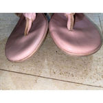 Vintage Famolare Pink Thong Sandal Leather Uppers Rubber Sole 5‎ M Photo 4