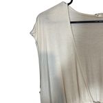 Merona Cream Short Sleeve Low V-Neck Tie Waist Beach Cover Up Women Sz M Photo 4