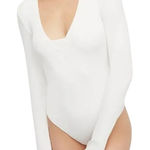 Free People  Intimately White Long Sleeve Bodysuit Medium Photo 0