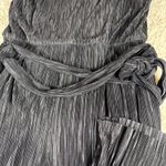 Anne Klein  Black Pleated Wide Leg Jumpsuit Sleeveless Tie Waist Size 10 Photo 5