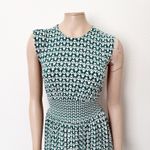 [Boden] Bottle Green Thea Sleeveless Midi Dress Floral Tulip Pop Jersey Knit 10 Photo 4