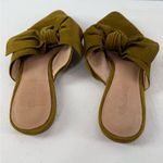 Madewell The Remi Bow Suede Mule in Spiced Olive Green Size 8.5 Photo 3