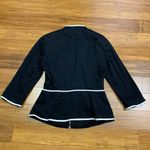 White House | Black Market White House Black Market Peplum Jacket Womens 00 Black White Full Zip Contrast Photo 3