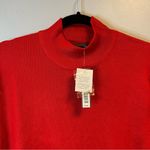 The Limited  Knit Top Red Mock Neck Bejeweled Short Sleeve Cut Out Top Sz 3X NWT Photo 1