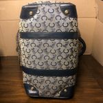 CELINE Navy Blue and Grey Monogram Boston Carry On Overnight Travel Bag 30cm Photo 5