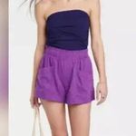 A New Day  Slim Fit Ruched Tube Top Navy Women's S NWT Photo 1