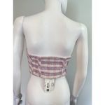 ZARA NEW  women's size S Pink And Purple Tweed Tube crop Top Size Photo 6