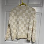THE GREAT. Beige Checkered Crewneck Sweater Size 0 Photo 5