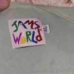 Jams World  Womens Green Short‎ Sleeve Button Down Shirt Blouse XL Photo 3