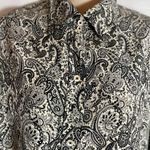 Banana Republic  Black and White Paisley Button Down Shirt Photo 1
