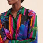 Farm Rio  Flower Season Scarf Top by Anthropologie Photo 1