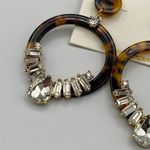 Amrita Singh  Austrian Crystal Tortoise Shell Resin Circle Drop Earrings Photo 1