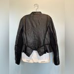  100% Leather Black Moto Jacket hook closure Hinge Size 1 Photo 14