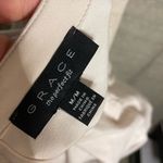 GRACE Womens Rolled Sleeve Crew Neck Top Size M Tan Size M Photo 3