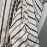 Milly Black and White Striped One-Shoulder with Long Sleeve Nina top, size 4 Photo 4