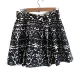 J.Crew  Satin Pleated Black/White Mini Skirt Photo 3