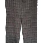 Lands' End B8  Plaid Warm Lined Trouser Pants Gray Black Adjustable Waist Photo 0