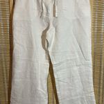 Charter Club Pant Shop Linen Cotton Drawstring Waistband Winter White Pants 8 Photo 2