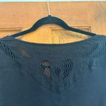 Free People  Black Tie Long Sleeve Shirt Photo 5