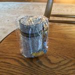 Womens Black Bling Lipstick Case Bag Charm with Twilly in Black 2” x 3.7” Photo 2
