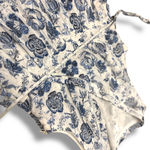 Lucky Brand NWOT  Blue White Floral Paisley Faux Wrap Mini Sundress - Size 12 Photo 9