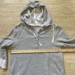 Soft Surroundings Soft‎ Surroundings Gray French Terry Just Beachy Hoodie Sweatshirt S 3/4 Sleeve Photo 2