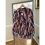 Madison Multicolor Curvy Blouse Size 2X NWT Purple Photo 1