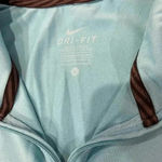 Nike Dri Fit 1/4 Zip Pullover Blue Activewear Shirt Womens Large Workout Running Photo 3