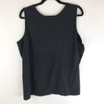 Woman Within  Tank Top Sleeveless Cotton Knit Basic Black L 18/20 Photo 1