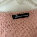 PRETTYGARDEN  Pink Bow Tie Front Cardigan Sweater S Photo 2