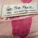 Free People We The Free Moon City Floral Linen Top Peach Pink Ruffle Hem Boho S Oversized Photo 8