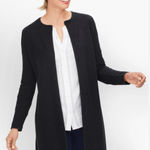 Talbots Open Front Cardigan Stretch Jersey Knit Long Line Jacket Size 1X NWT Photo 0