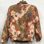 Vintage Details Sportswear Womens Silk w/pockets Zip Up Bomber Jacket S Flawed Photo 1